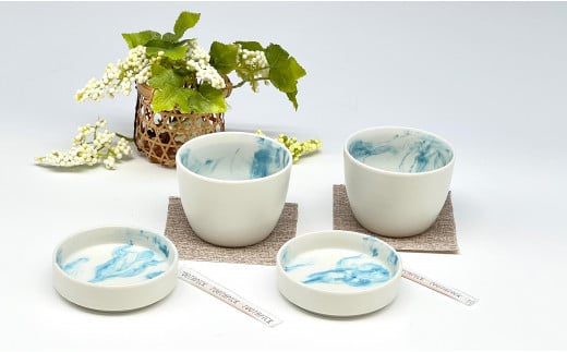 ARITAYAKI MUTSU 薬味皿付 そばちょこ 有田焼 食器 うつわ 蕎麦