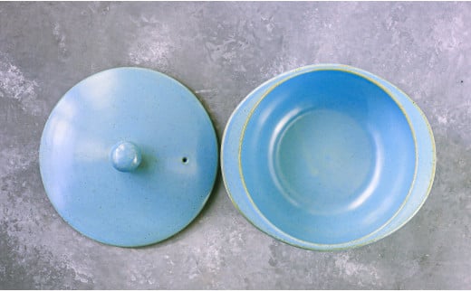 有田焼 おしゃれな万能鍋 5way pot スカイブルー 大小 2個セッ