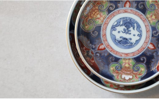 有田焼 古伊万里草花紋プレート 2枚セット【まるふく】お