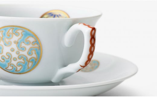 有田焼 寿赤絵 ティーセット【深川製磁】食器 器 うつわ 皿