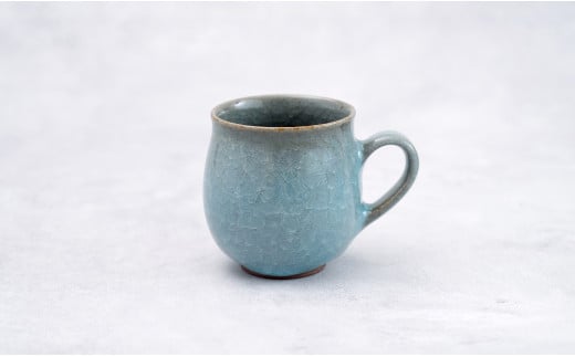 有田焼 貫入月白丸マグカップ 2色セット【梶原大敬 茂正工