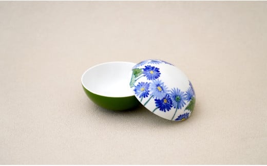 有田焼 ボンボニエール（ガーベラ / ブルー系） 職人舎 【