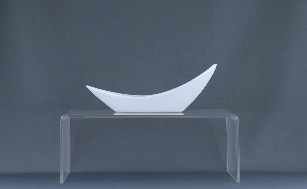 有田焼 舟形お香立〈萩文〉【赤絵白磁硯処 雪月花】手描き