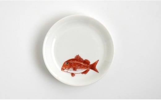 有田焼 魚文丸小皿 5枚 セット 【仁窯】小皿 取り皿 魚柄 5