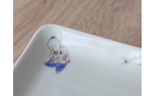 有田焼 アウトレット 唐子 焼皿 4枚セット 【山忠】食器 器 