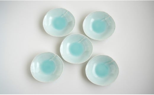 有田焼 青白磁切継小鉢 5枚組【貴好人】取鉢 小鉢 シンプル