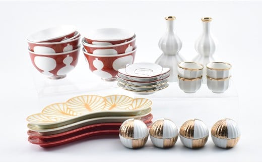 有田焼 お祝いの食卓22点セット【まるぶん】食器 器 うつわ