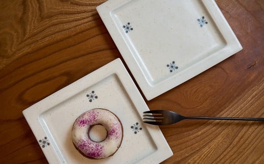 有田焼 17cm リム正角プレート 2点 セット【金善製陶所 】和