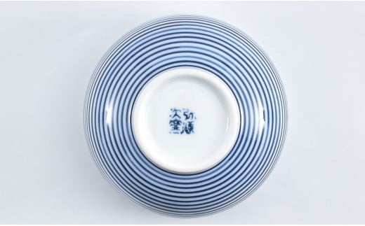 有田焼 かわいい千筋ミニ小蓋物 赤青 ペア【まるぶん】食