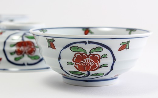 源右衛門窯 染錦牡丹丸紋 取鉢 器 食器 小鉢 鉢 サラダ鉢 有