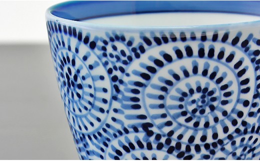 源右衛門窯 染付章魚唐草 そば猪口 器 食器 フリーカップ 