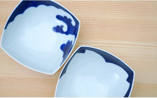 有田焼 染付正角浅鉢 5個セット【そうた窯】食器 器 うつわ