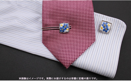 二宮閑山 有田焼カフスボタン 青桜 A30-777