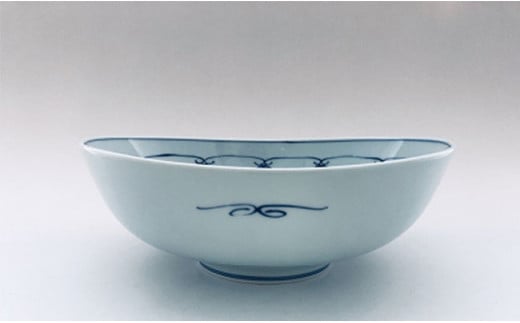 有田焼 港ロマン楕円盛鉢 しん窯・青花  皿 食器 うつわ 器 