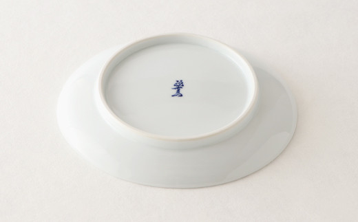 源右衛門窯 赤絵更紗唐花紋 皿 No.2 黄茶 器 食器 ケーキ皿 