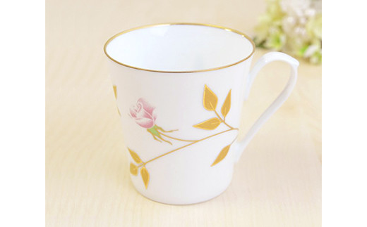 有田焼 薔薇 ペアマグカップ【香蘭社】マグカップ ホワイ
