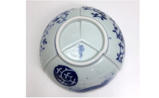 有田焼 染付絵変わり三方つなぎ5.5寸鉢 マルコウ陶苑 A29-4