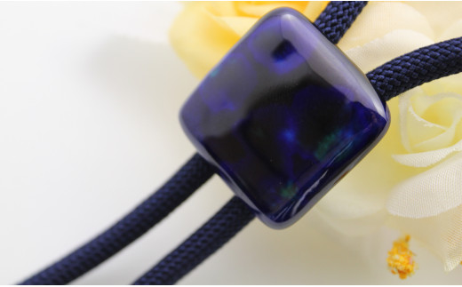 二宮閑山 有田焼ループタイ るりブルー 丸と角の2個セット 