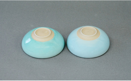 有田焼 翡翠天青3寸小鉢 2色セット【梶原大敬 茂正工房】器