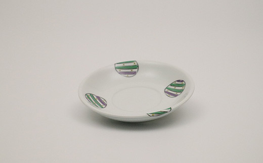 工房 賜光窯 有田焼 丸紋 台付ペア ナツメ蒸碗 A18-214