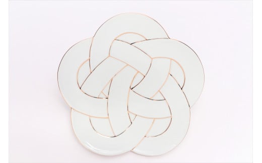 有田焼 金線梅むすび皿 2枚セット【丸兄商社】食器 器 うつ