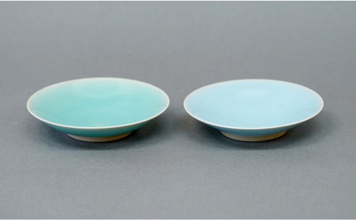 有田焼 翡翠天青小皿 2色セット【梶原大敬 茂正工房】器 う