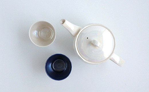 有田焼「Lin NY ＋」ポット・ペアカップセット 抗菌 コーテ