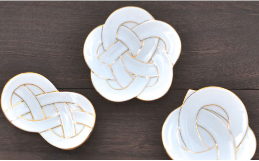 有田焼 金線結び 5枚セット【まるぶん】食器 器 うつわ 磁