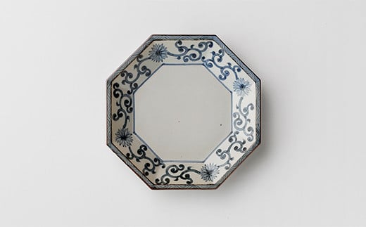 有田焼 徳幸窯 古染付八角皿 2枚セット【ヤマト陶磁器】食