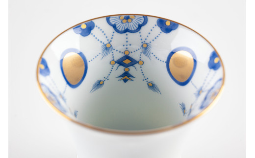 有田焼 其泉 瓔珞文 赤 青 酒グラス 2個セット【賞美堂本店