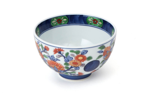 源右衛門窯 古伊万里風花籠手 飯碗 器 食器 お茶碗 ごはん 