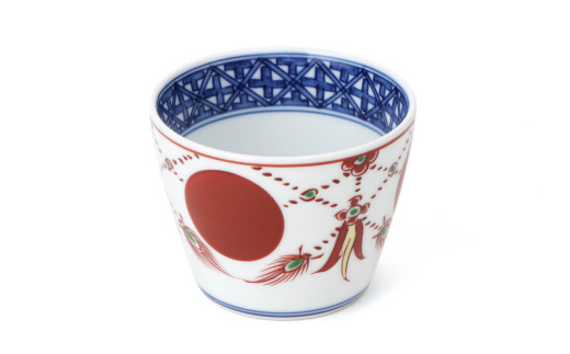 源右衛門窯 赤絵瓔珞手 そば猪口 器 食器 小鉢 そばちょこ 