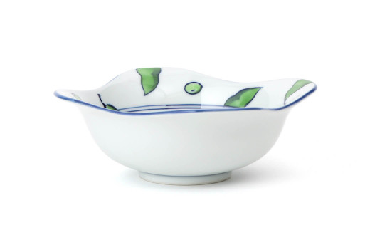 源右衛門窯 染錦緑豆文 取鉢 器 食器 小鉢 枝豆 有田焼 A27-7