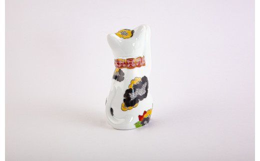 有田焼 招福猫 miw 椿 子【賞美堂本店】オブジェ 置物 招き