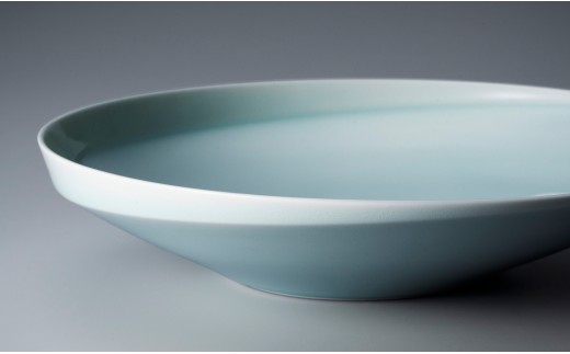 中仙窯 有田焼 青白磁鉢（中尾純作） A55-80