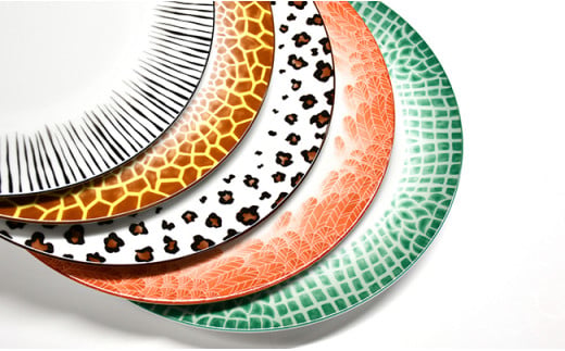 【有田焼・香蘭社】サファリ・ボール&ディナー皿10点セッ