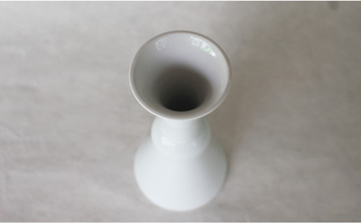 現代の名工 矢鋪與左衛門作 白磁 尊式花入れ 職人技術の結