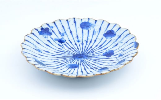 有田焼 十草花散らし 8寸盛皿 24.5cm 2枚セット【まるぶん】