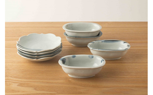 【初期伊万里を再現】 絵変り小皿 & 豆鉢 8点セット【KIHARA