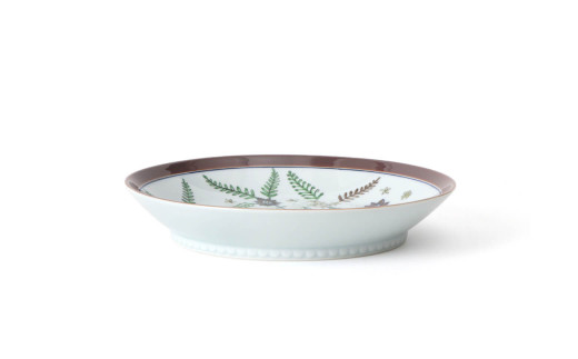 源右衛門窯 染錦更紗手花蝶文 深皿 器 食器 皿 カレー皿 パ