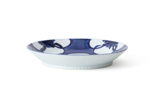 源右衛門窯 染付梅絵 深皿 器 食器 皿 カレー皿 パスタ皿 有