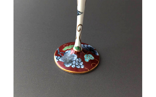 有田焼 ハイレッグ ペアワイングラス (小) 赤葡萄 / 青葡萄