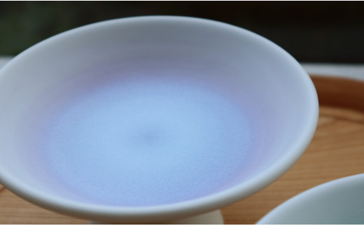 【まるふくオリジナル】有田焼 Pale Crystal 高台小皿 2点セッ