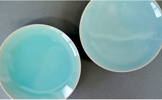 有田焼 翡翠天青取皿 2枚セット【梶原大敬 茂正工房】器 う