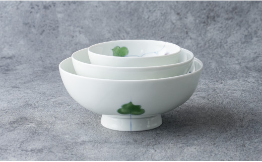 有田焼 彩り ぶどう お碗 大中小3点セット 大慶 食器 うつわ