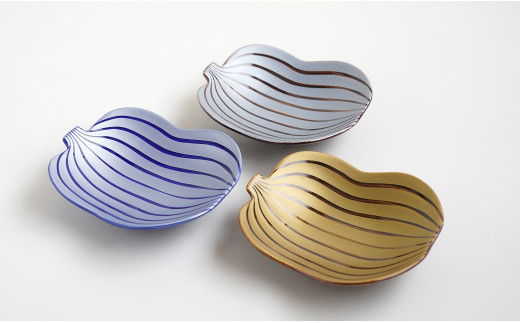 有田焼 瓢形瑠璃釉銀彩銘々皿 3枚 平菊銘々皿 2枚 縁起物 万