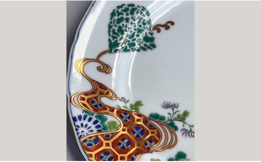 有田焼 ギャラリー花伝 金蘭手 花兎文 ( はなうさぎもん ) 