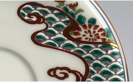 有田焼 ギャラリー花伝 金蘭手 花兎文 ( はなうさぎもん ) 