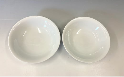 中仙窯 有田焼 白磁 シチュー皿 2枚セット 中尾純作 作家 作