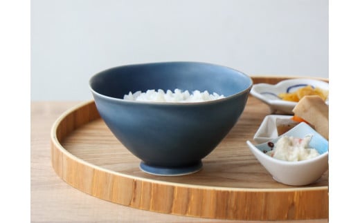 有田焼 ペア茶碗セット ルリマット&ミスト錆 ご飯茶碗【山